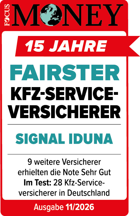 Siegel von Focus Money: Fairster KFZ-Versicherer